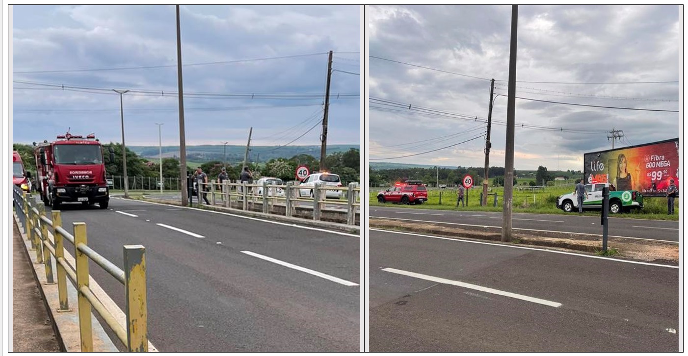    Corpo de Bombeiros foi acionado para atendimento de queda em ponte