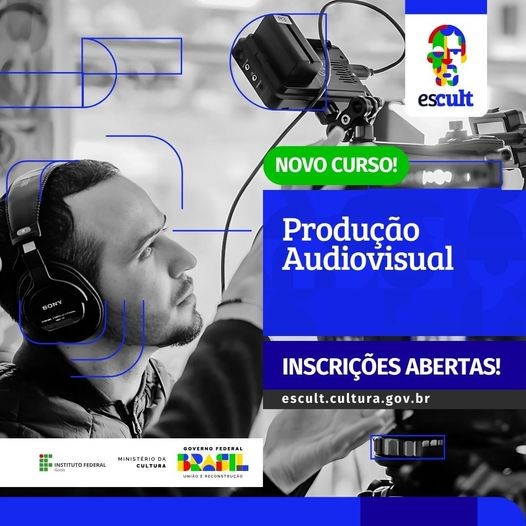  Abertas inscrições para curso online, gratuito, de Produção Audiovisual