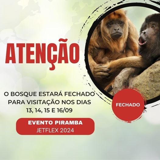 Bosque Municipal estará fechado para a visitação, a partir de hoje, até segunda-feira 