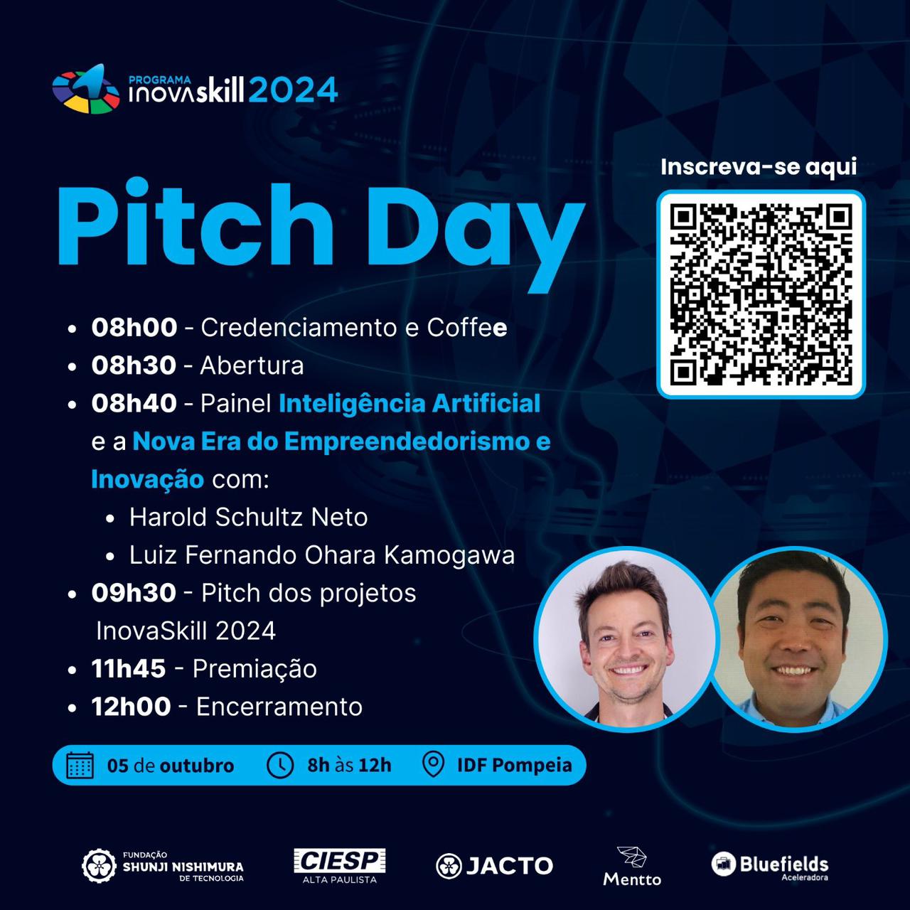 Pitch Day será realizado sábado em Pompeia 