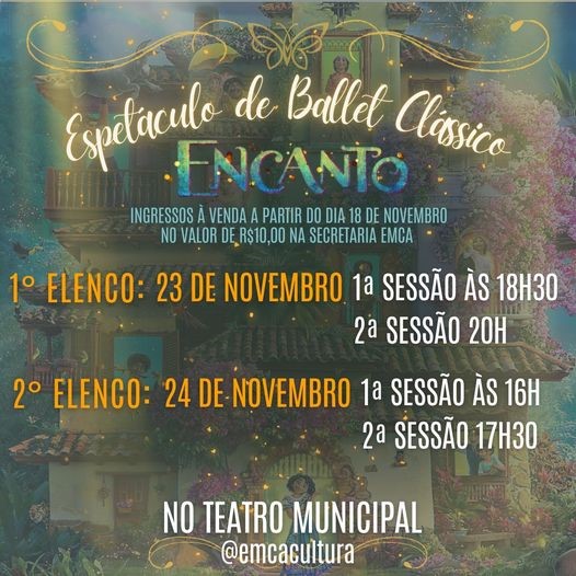 Encanto: espetáculo de Ballet Clássico é inspirado no filme da Disney