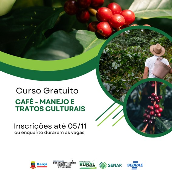 Inscrições abertas para curso gratuito "Café - Manejo e Tratos Culturais"