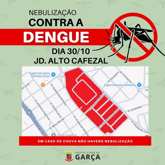 Dengue: hoje tem nebulização no Jardim Alto Cafezal   