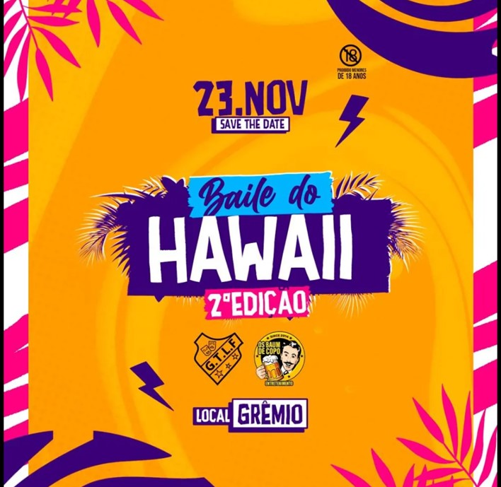 Baile do Hawaii no Grêmio de Garça tem vendas de ingressos do 2º lote promocional até esta quinta