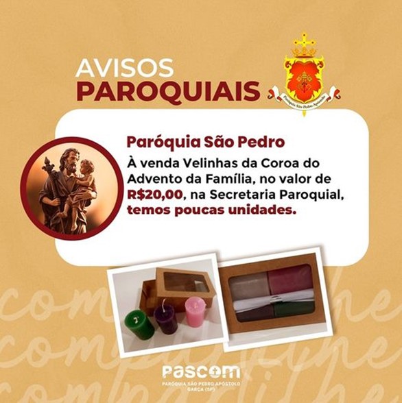 Domingo, dia 01 de dezembro, Paróquia começa preparativo para o Natal