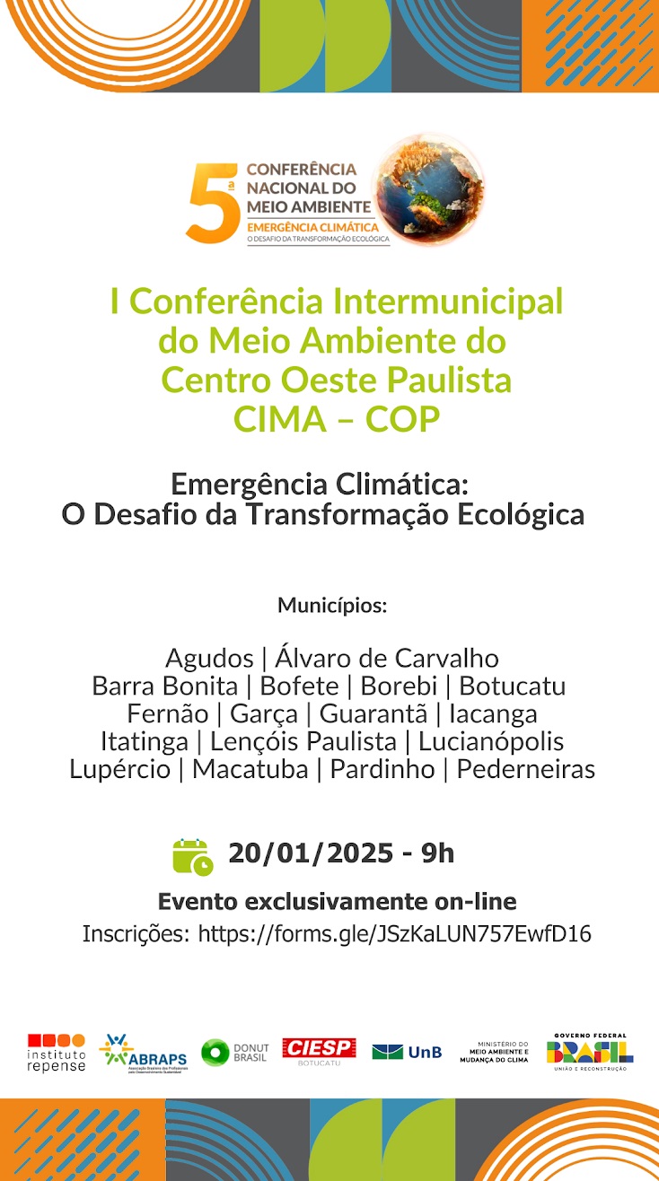 1ª Conferência Intermunicipal do Meio Ambiente do Centro Oeste Paulista (CIMA – COP) acontece neste mês : Garça participará do evento